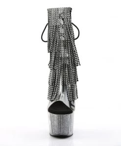 Pleaser Shoes By Pleaser USA Booties And Ankle High Boots ADORE-1017SRS Pleaser Shoes Sexy Platform Rhinestone Fringe Stripper Shoe