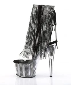 Pleaser Shoes By Pleaser USA Booties And Ankle High Boots ADORE-1017SRS Pleaser Shoes Sexy Platform Rhinestone Fringe Stripper Shoe