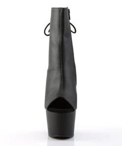 Pleaser Shoes By Pleaser USA ADORE-1018 Pleaser Shoes Black Vegan Platform Ankle Pole Dancing Boot