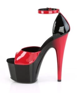Pleaser Shoes By Pleaser USA ADORE-789 Black And Red Platform Exotic Dancer Shoe 7 Inch Heels