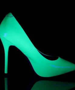Pleaser Shoes By Pleaser USA AMUSE-20 Pleaser Shoes Neon Green Hidden Platform Pump