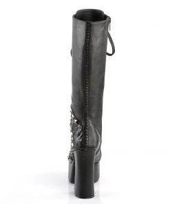 CHARADE-150 Demonia Shoes Studded Gothic Knee High Boot