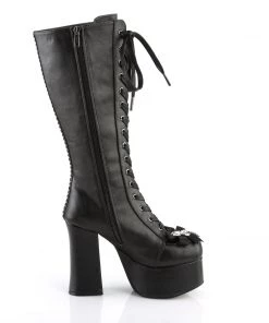 CHARADE-150 Demonia Shoes Studded Gothic Knee High Boot