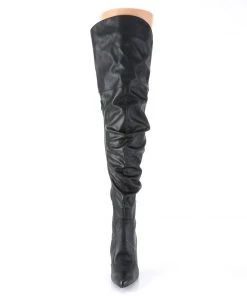 Pleaser Shoes By Pleaser USA Halloween Costume Footwear CLASSIQUE-3011 Pleaser Shoes Thigh High Scrunch Sexy Boot