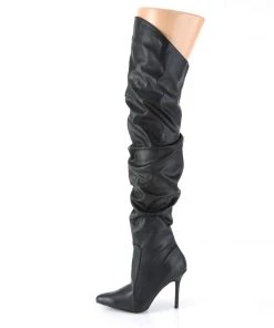Pleaser Shoes By Pleaser USA Halloween Costume Footwear CLASSIQUE-3011 Pleaser Shoes Thigh High Scrunch Sexy Boot