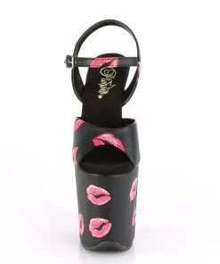 Pleaser Shoes By Pleaser USA FLAMINGO-809KISSES Pleaser Shoes Lip Print Sexy Stripper Sandal 8 Inch Heels