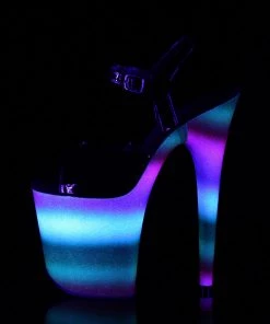 Pleaser Shoes By Pleaser USA 8 Inch Heels FLAMINGO-809WR Pleaser Shoes Rainbow Print Stripper Shoe 7 Pleaser Shoes By Pleaser USA 8 Inch Heels FLAMINGO-809WR Pleaser Shoes Rainbow Print Stripper Shoe