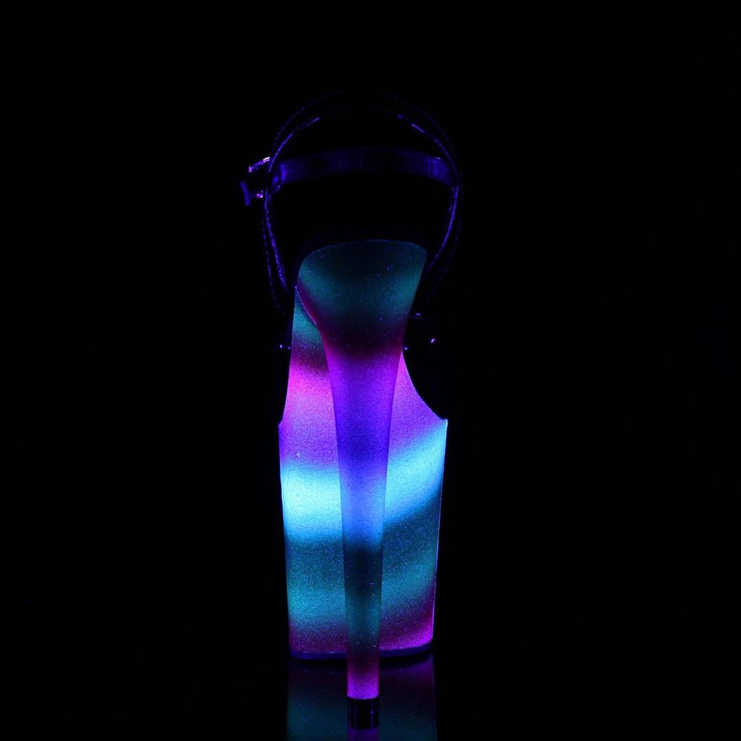 Pleaser Shoes By Pleaser USA 8 Inch Heels FLAMINGO-809WR Pleaser Shoes Rainbow Print Stripper Shoe 4 Pleaser Shoes By Pleaser USA 8 Inch Heels FLAMINGO-809WR Pleaser Shoes Rainbow Print Stripper Shoe