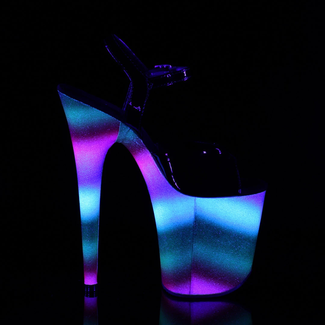 Pleaser Shoes By Pleaser USA 8 Inch Heels FLAMINGO-809WR Pleaser Shoes Rainbow Print Stripper Shoe 5 Pleaser Shoes By Pleaser USA 8 Inch Heels FLAMINGO-809WR Pleaser Shoes Rainbow Print Stripper Shoe