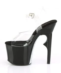 Pleaser Shoes By Pleaser USA LOVETHORN-708CRS Pleaser Shoe Clearance Rhinestone Rose Thorn Stripper Shoe 7 Inch Heels