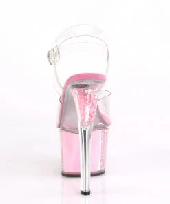 Pleaser Shoes By Pleaser USA SKY-308OF Pleaser Shoes Pink 7 Inch Stripper Shoes 7 Inch Heels