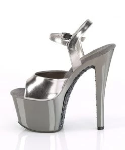 Pleaser Shoes By Pleaser USA SKY-309TTG Pewter Platfrom Exotic Dancer Shoe 7 Inch Heels