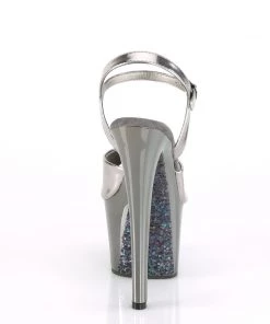 Pleaser Shoes By Pleaser USA SKY-309TTG Pewter Platfrom Exotic Dancer Shoe 7 Inch Heels