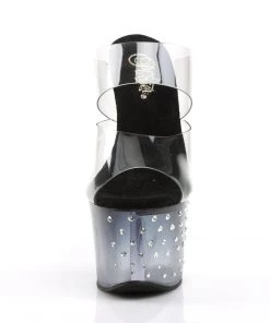 Pleaser Shoes By Pleaser USA STARDUST-702T Black Tinted Platform Stripper Shoes