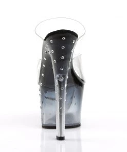 Pleaser Shoes By Pleaser USA STARDUST-702T Black Tinted Platform Stripper Shoes