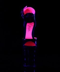 Pleaser Shoes By Pleaser USA XTREME-875TT Pleaser Shoes Blacklight Trimmed Exotic Dancer Shoe