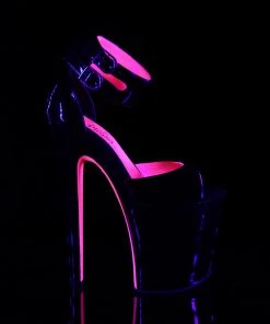 Pleaser Shoes By Pleaser USA XTREME-875TT Pleaser Shoes Blacklight Trimmed Exotic Dancer Shoe