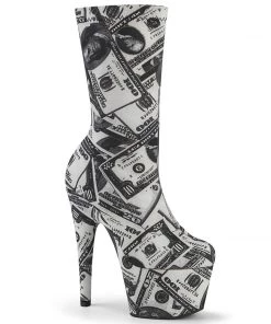 Pleaser Shoes By Pleaser USA ADORE-1002DP Pleaser Shoes Money Print Stripper Bootie
