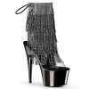 Pleaser Shoes By Pleaser USA ADORE-1017RSF Pleaser Shoes Rhinestone Fringe Platform Exotic Dancer Booties
