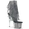 Pleaser Shoes By Pleaser USA Booties And Ankle High Boots ADORE-1017SRS Pleaser Shoes Sexy Platform Rhinestone Fringe Stripper Shoe