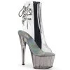 Pleaser Shoes By Pleaser USA Booties And Ankle High Boots ADORE-1018CT Pleaser Shoes Clear Ankle High Exotic Dancer Boots