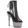 Pleaser Shoes By Pleaser USA ADORE-1018MSHT Pleaser Shoes Black Mesh Platform Stripper Boot Booties And Ankle High Boots