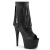 Pleaser Shoes By Pleaser USA Booties And Ankle High Boots ADORE-1019 Pleaser Shoes Faux Leather Fringe Ankle High Stripper Boot