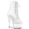 Pleaser Shoes By Pleaser USA Booties And Ankle High Boots ADORE-1020C Pleaser Shoes Clear High Stripper Shoes