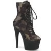 Pleaser Shoes By Pleaser USA Halloween Costume Footwear ADORE-1020CM Pleaser Shoes Camo Ankle High Stripper Boot