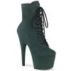 Pleaser Shoes By Pleaser USA ADORE-1020FS Green Lace Up Stripper Booties
