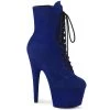 Pleaser Shoes By Pleaser USA ADORE-1020FS Pleaser Shoes Royal Blue Faux Suede Pole Dancing Boot