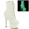 Pleaser Shoes By Pleaser USA Booties And Ankle High Boots ADORE-1020GD Pleaser Shoes Glow In The Dark 7 Inch Stripper Boot