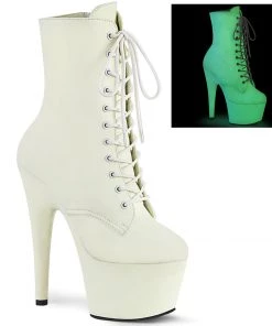 Pleaser Shoes By Pleaser USA Booties And Ankle High Boots ADORE-1020GD Pleaser Shoes Glow In The Dark 7 Inch Stripper Boot