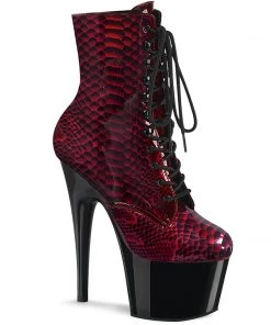 Pleaser Shoes By Pleaser USA ADORE-1020SP Pleaser Shoes Red Snake Stripper Shoes