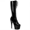 Pleaser Shoes By Pleaser USA Knee High And Mid Calf Boots ADORE-2023 Pleaser Shoes Patent Knee High Pole Dancing Boot
