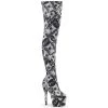 Pleaser Shoes By Pleaser USA ADORE-3000DP Pleaser Shoes Thigh High Money Print Boot Thigh High Boots