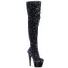 Pleaser Shoes By Pleaser USA ADORE-3020 Pleaser Shoes Sequin Thigh High Boot Thigh High Boots