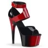 Pleaser Shoes By Pleaser USA ADORE-700-16 Pleaser Shoes Black Red Platform Stripper Shoes