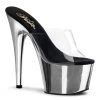 Pleaser Shoes By Pleaser USA ADORE-701 Pleaser Shoes Clear Upper Platform Stripper Shoe 7 Inch Heels