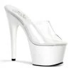 Pleaser Shoes By Pleaser USA 7 Inch Heels ADORE-701 Pleaser Shoes White Slide Exotic Floor Dancing Sandal