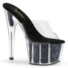 Pleaser Shoes By Pleaser USA ADORE-701CG Pleaser Shoes 7 Inch High Heel Stripper Shoes 7 Inch Heels