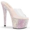 Pleaser Shoes By Pleaser USA 7 Inch Heels ADORE-701LG Pleaser Shoes Opal Glitter Platform Stripper Shoes