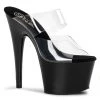 Pleaser Shoes By Pleaser USA ADORE-702 Pleaser Shoes Double Band Clear Upper Stripper Shoes