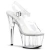 Pleaser Shoes By Pleaser USA ADORE-708 Pleaser Shoes Clear Heel Stripper Shoes