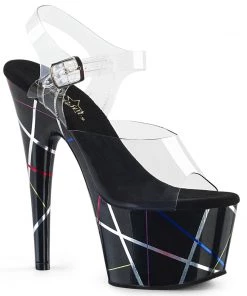 Pleaser Shoes By Pleaser USA 7 Inch Heels ADORE-708BMC Pleaser Shoes Clearance Stripper Shoe