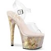 Pleaser Shoes By Pleaser USA ADORE-708MB Pleaser Shoes Gold Marble Stripper Shoes