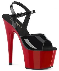 7 Inch Heels ADORE-709 Pleaser Shoes Two Tone Stripper Shoes