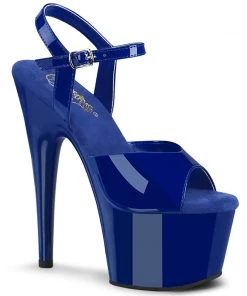 Pleaser Shoes By Pleaser USA 7 Inch Heels ADORE-709 Pleaser Shoes Royal Blue Stripper Shoes