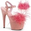 Pleaser Shoes By Pleaser USA ADORE-709F Pleaser Shoes Pink Feather Platform Stripper Shoes