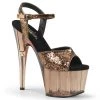 ADORE-710GT Pleaser Shoe Sale Bronze Exotic Dancing Shoe 7 Inch Heels